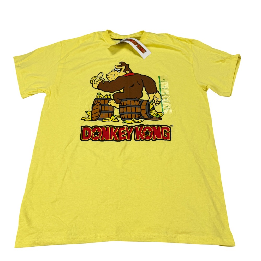 Nintendo Donkey Kong Mens T-Shirt Yellow Graphic Tee Isaac Morris M